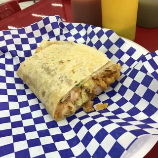 Burrito de Camarones la Diabla // Spicy Shrimp Burrito