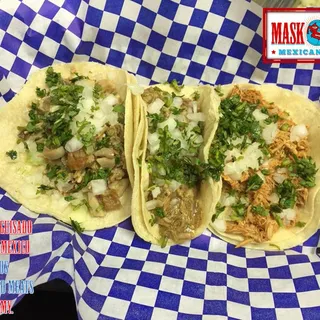 Charola De Tacos ( Taco Platter ) 6 In Total, 1 Taco Gourmet & 5 Street Tacos