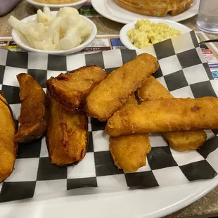 Fish and chips, fish is delicious