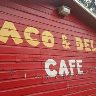 Outside of the building.