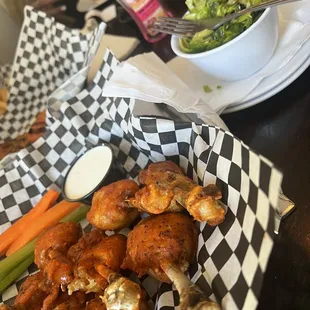 Wings (drumsticks) and Brussel sprouts