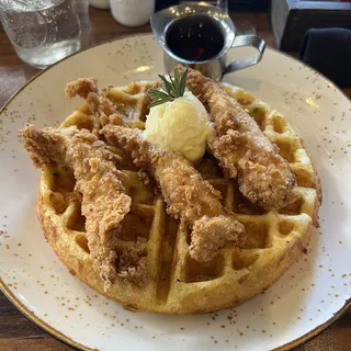 Buttermilk Fried Chicken and Waffles