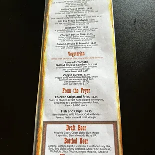 Menu side 2
