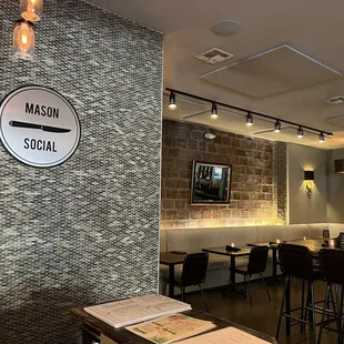 the interior of mason social