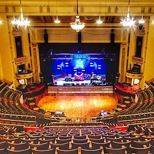 a view of the auditorium from the balcony