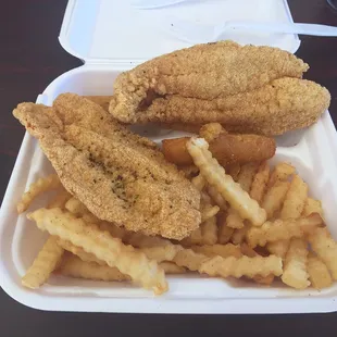 The $5 Catfish Special with fresh lemon!