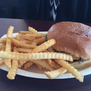 Pretty big burger and fries!