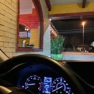 he dashboard of a car