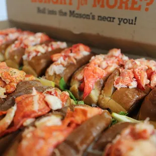 a box of lobster rolls