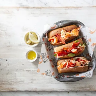 lobsters and coleslaw