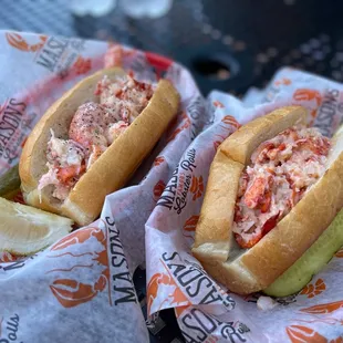 &quot;Classic Lobster Roll&quot; (served chilled with mayo and lemon butter) and a &quot;Connecticut Roll&quot; (served warm and tossed with butter)