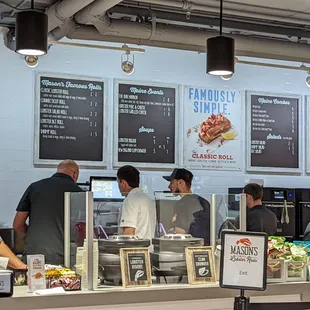 Front counter and menu