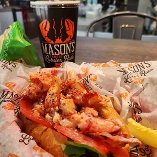 BLT Lobster Roll! Be sure to add hot sauce, too, if you are able.