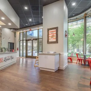 the inside of the restaurant