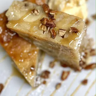 a piece of dessert on a plate