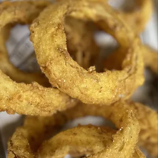 a pile of onion rings