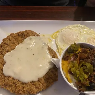 Chicken Fried Steak & Egg Breakfast
