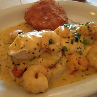 Seafood Au Gratin Benedict
