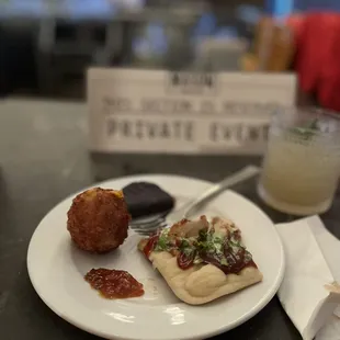 a plate of food on a table