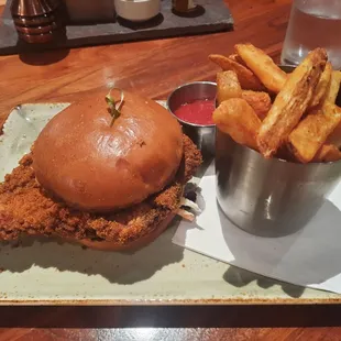 Spicy chicken sandwich.