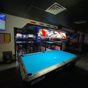 a pool table