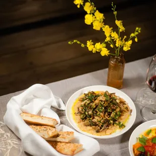 Butter bean and wild mushrooms