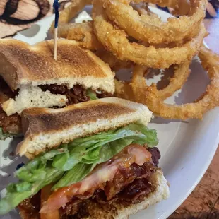 BLT and Onion Rings