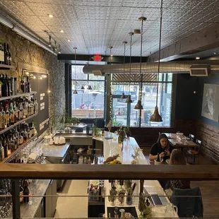 Overlooking bar and front