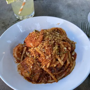 Shrimp Bucatini Pasta