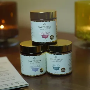 We use a line of botanical facial products.