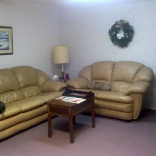 The waiting area at Massage Place.