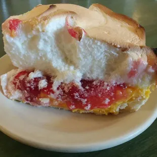 Cherry cream pie...big, huge, sharable, homemade slice.