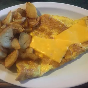 Cheese omelet.  Not worth repeating, I'll stick to the fried eggs.