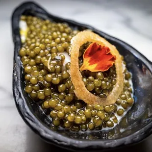 Ossetra caviar (upgraded) part of tasting menu. Opulent for sure!!