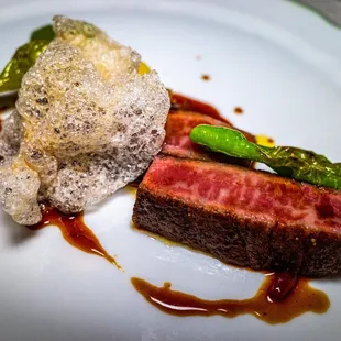 Upgraded to A5 Wagyu for $80. The price is not my issue. The meat was not as tender as other Japan Wagyu I've had. This one is just average.