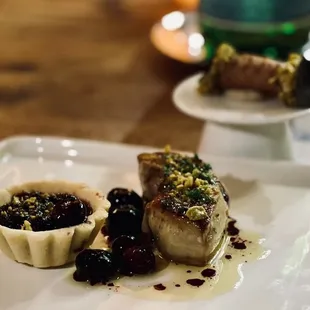 a plate of food on a table