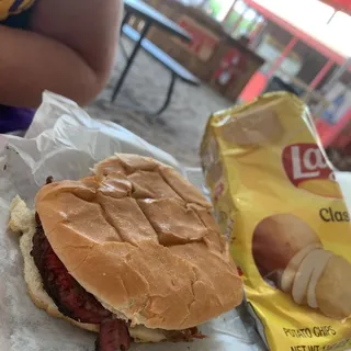 Sliced Brisket Sandwich