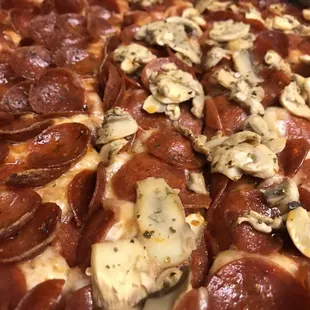 Half Pepperoni &amp; Half Mushroom