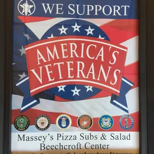 Veterans discount is given with photo ID.