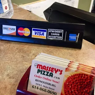 Your credit is good here. No personal checks.