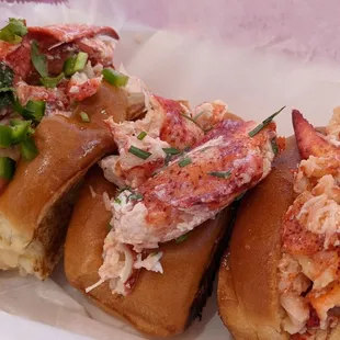 Lobster roll flight.