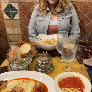 Veal Parmigiana &amp; Shrimp Scampi