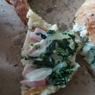 First or second bite of a calzone. No cheese... Where's the cheese?