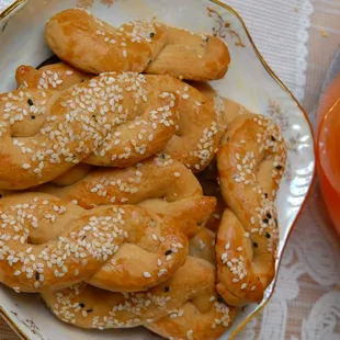 Simidi - Honey cookies made of Semolina topped with sesame seeds