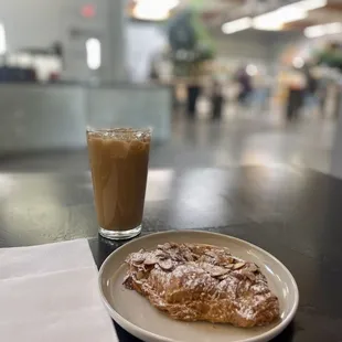 Sweet Latte and Almond Croissant