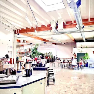 the interior of a coffee shop