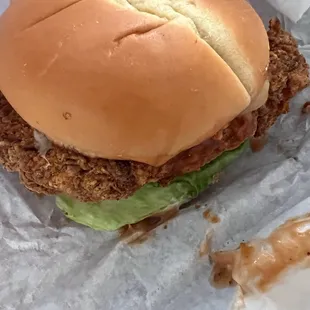 Spicy chicken sandwich