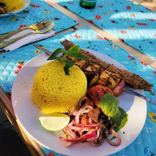 Home made chicken seekh kebab with their delicious plain chicken mince
