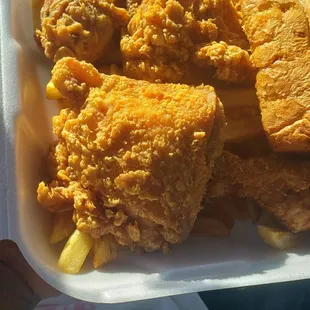 The fried chicken is really good