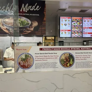 Fresh hand pulled noodles to order!